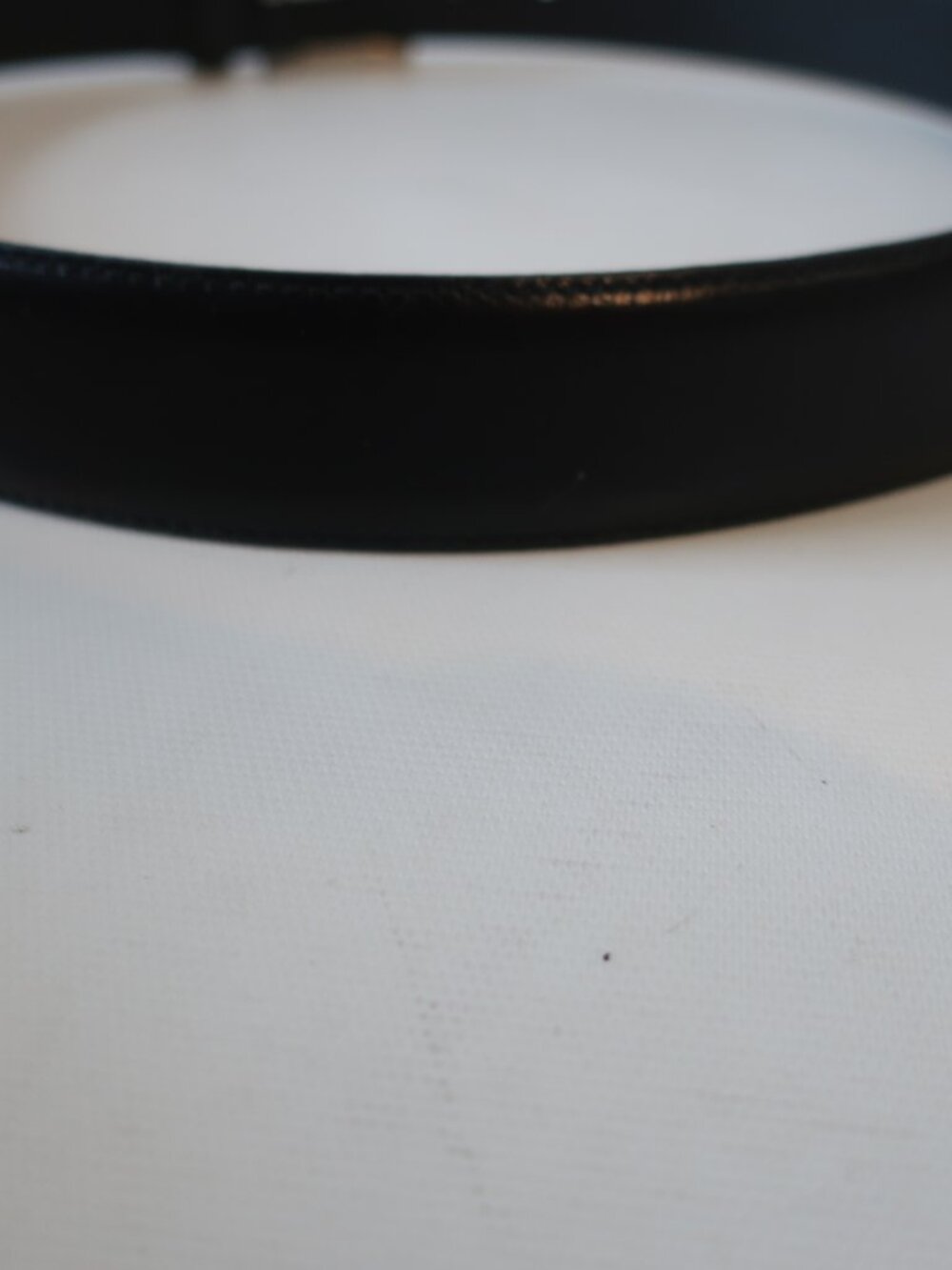 Mens Prada Black Leather Belt W/Silver Buckle Size 36/90 ** - Picture 7 of 9